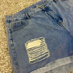 Light Wash Denim Shorts